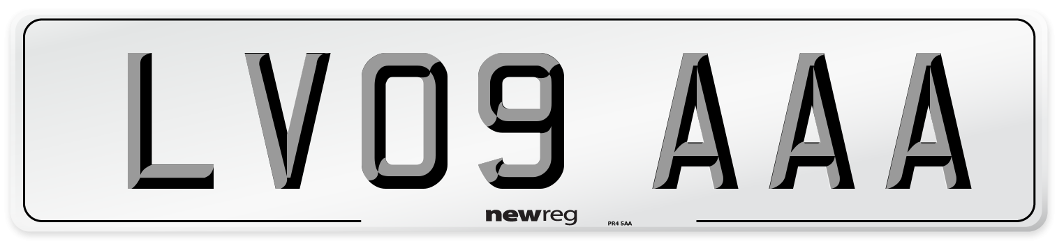 LV09 AAA Number Plate from New Reg
